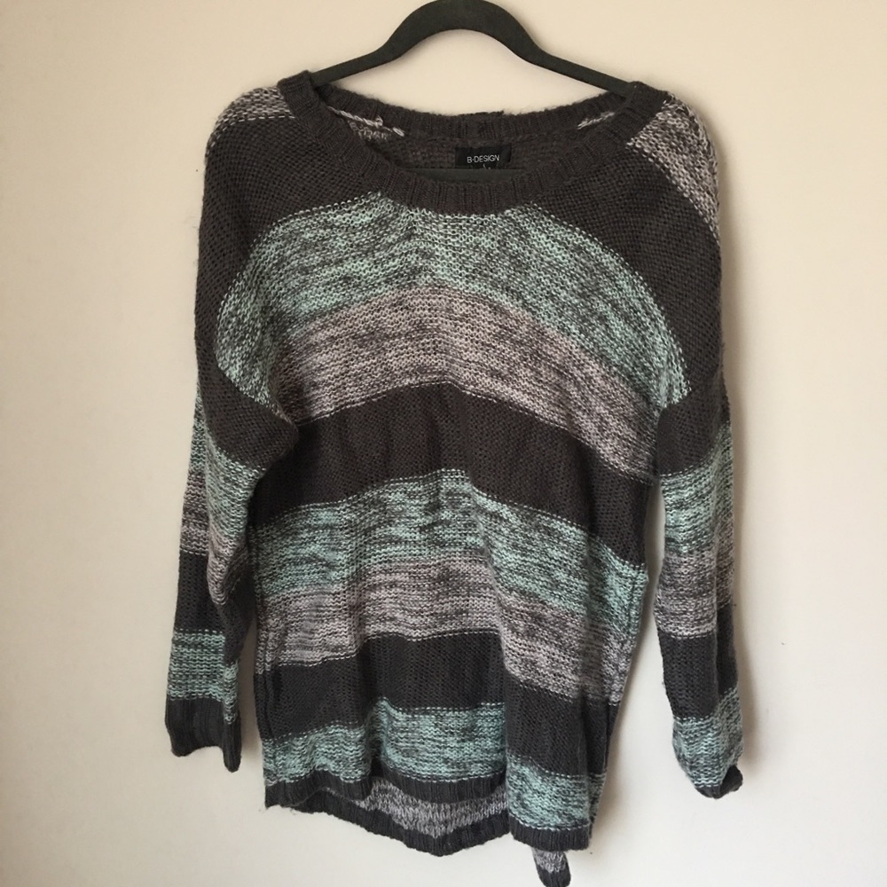 B Design pastel watercolor Easter sweater button